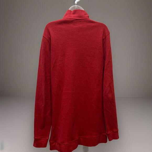 Properly Tied Sweater Women's M Red 1/4 Zip Pullover Knit Embroidered Logo - Picture 2 of 5